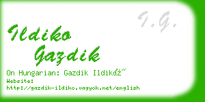 ildiko gazdik business card